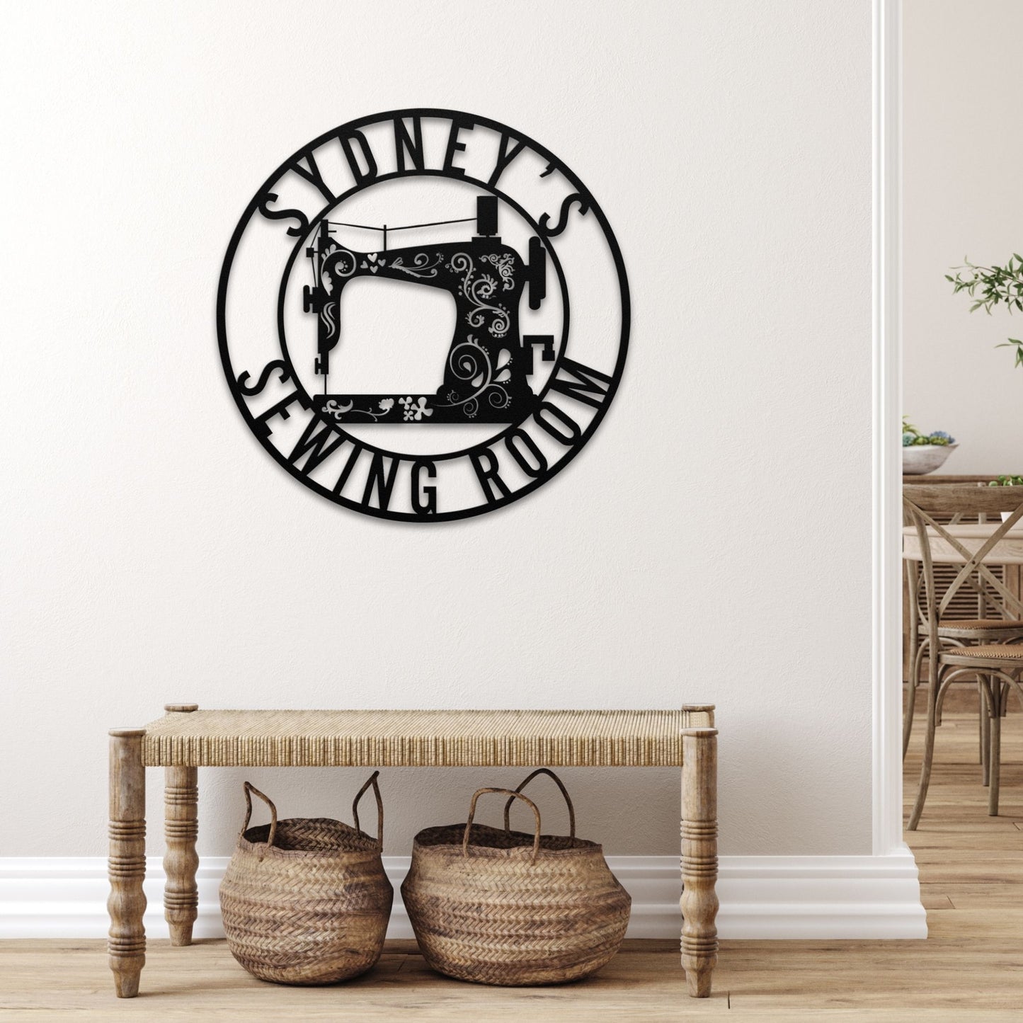 Floral Sewing Sign