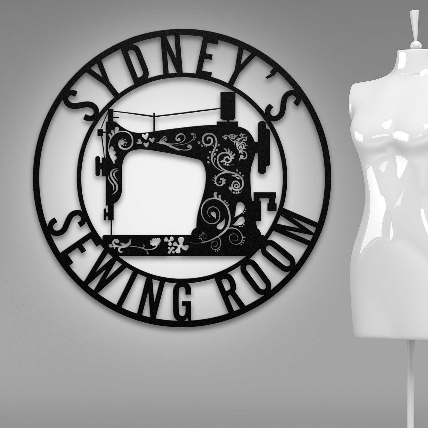 Floral Sewing Sign