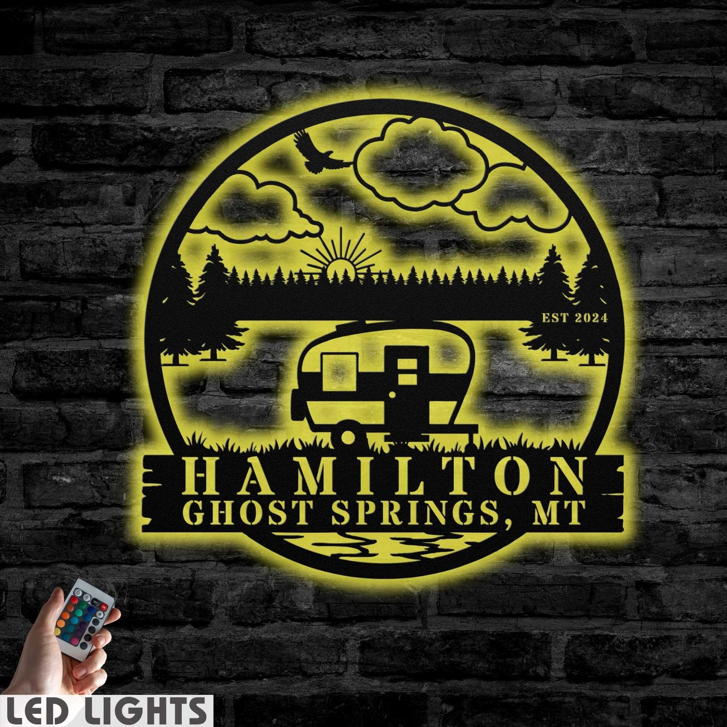 Sunny Forest RV Camper Sign