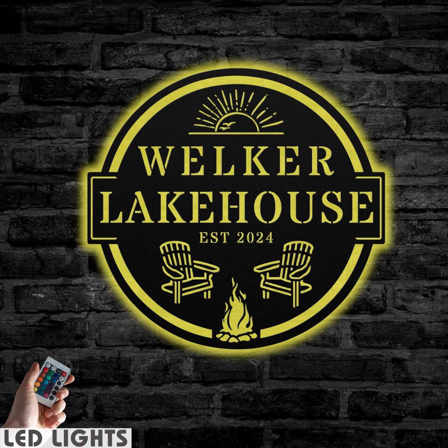 Lakehouse Sunset Sign