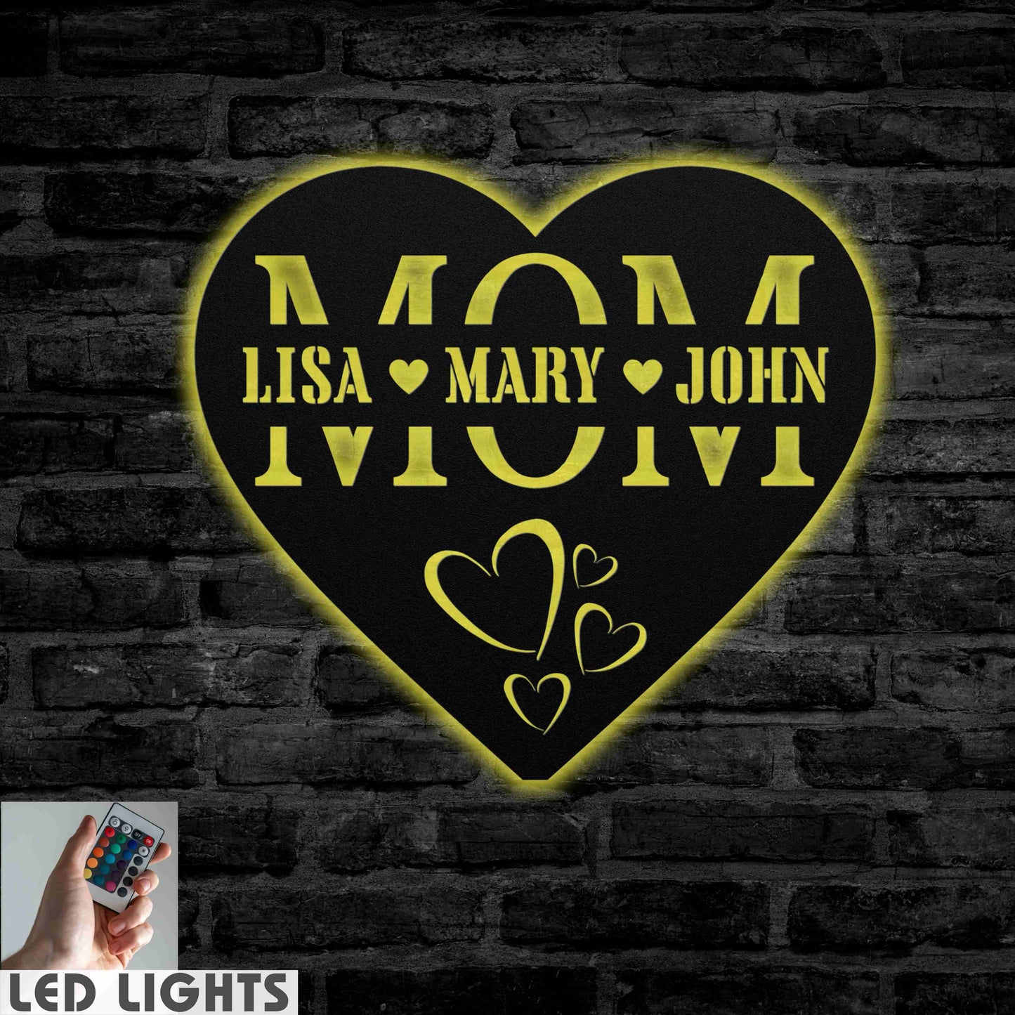 Hearts for Mom Sign