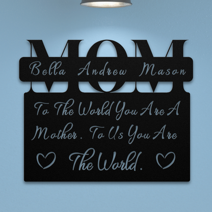 Mom You Are The World Sign