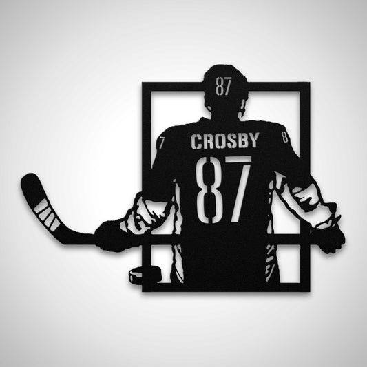 Personalized Hockey Player Name and Number Sign