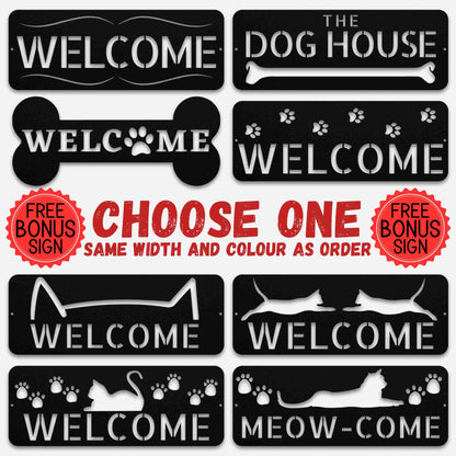 Dog and Cat Address Sign