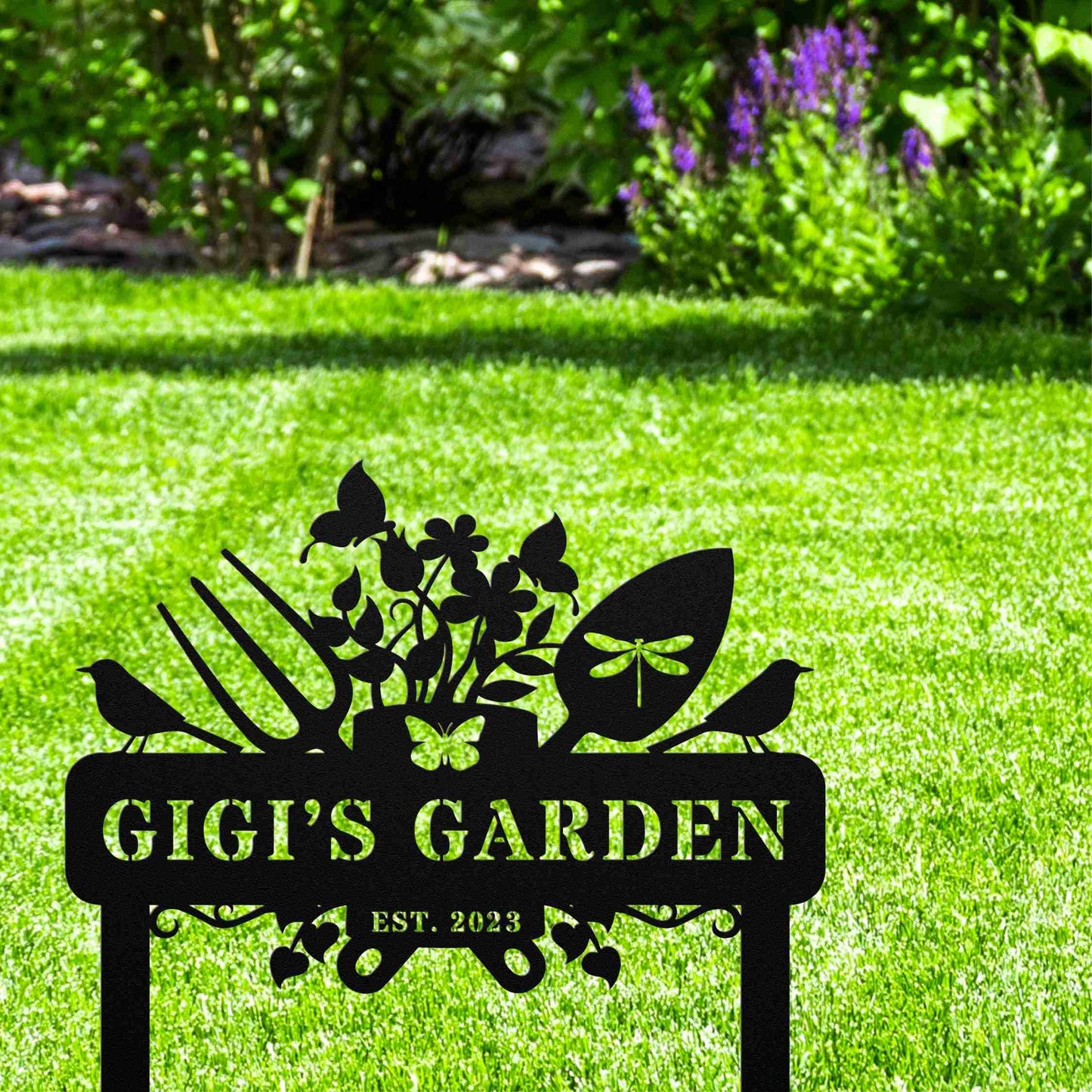 Flower Pot Garden Sign