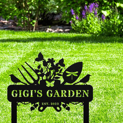 Flower Pot Garden Sign