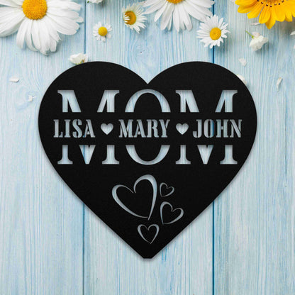 Hearts for Mom Sign