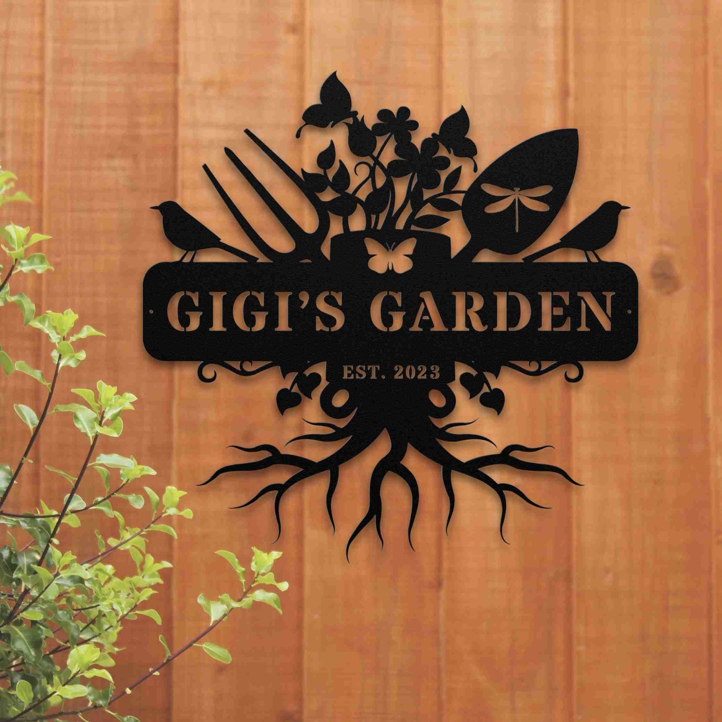 Flower Pot Garden Sign