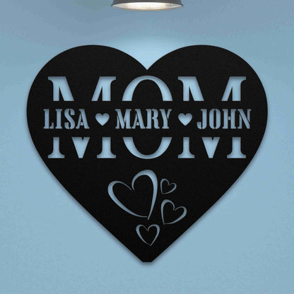 Hearts for Mom Sign