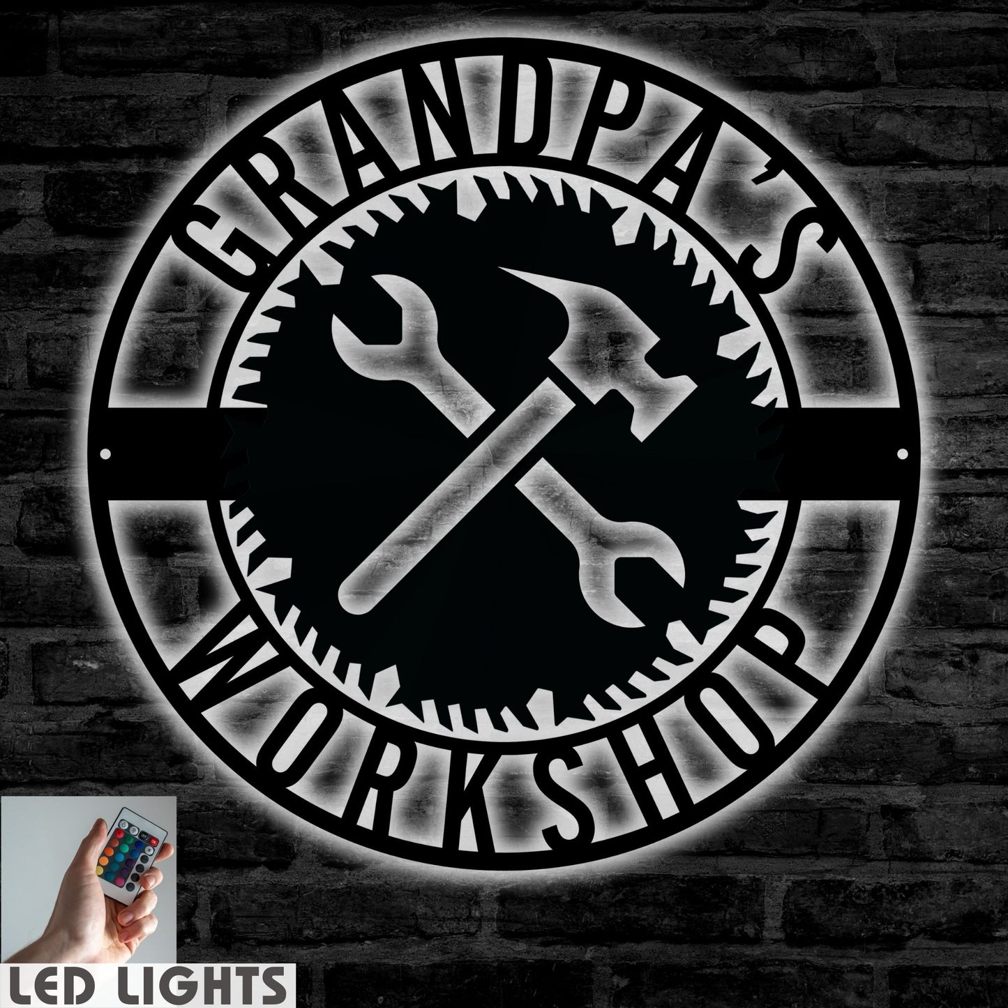 Handyman Workshop Garage Sign with LED Lights