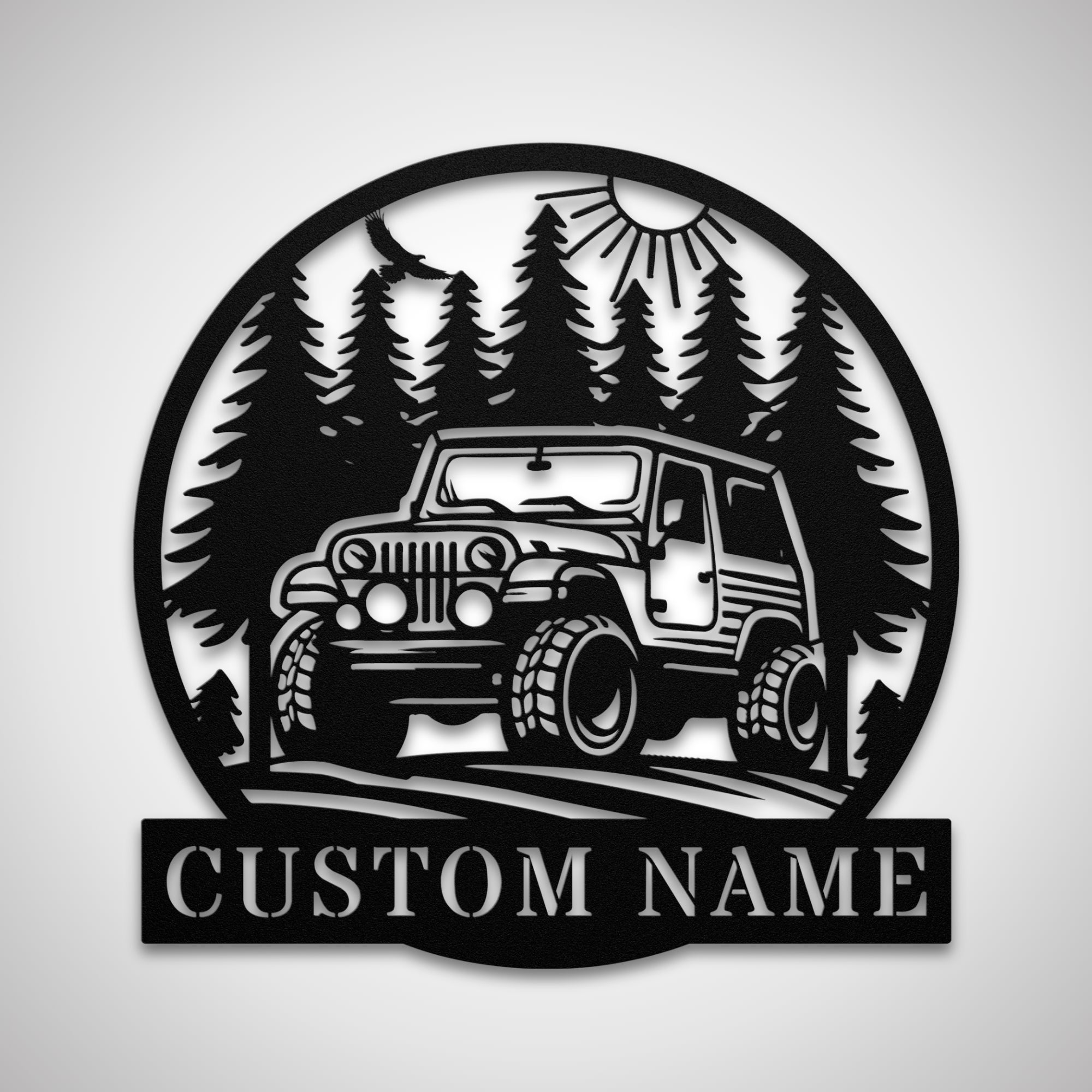 Custom Offroad Jeep 4x4 Wilderness Name Sign | Pristine Custom